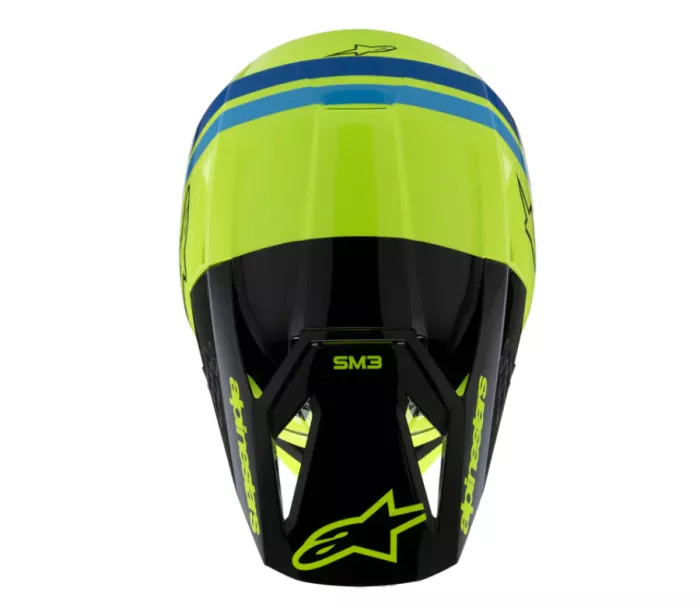 Dětská helma Alpinestars SM3 Youth Radium yellow/black/blue glossy