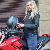 Dámská bunda Dainese RAZON 2 LADY LEATHER JACKET Black
