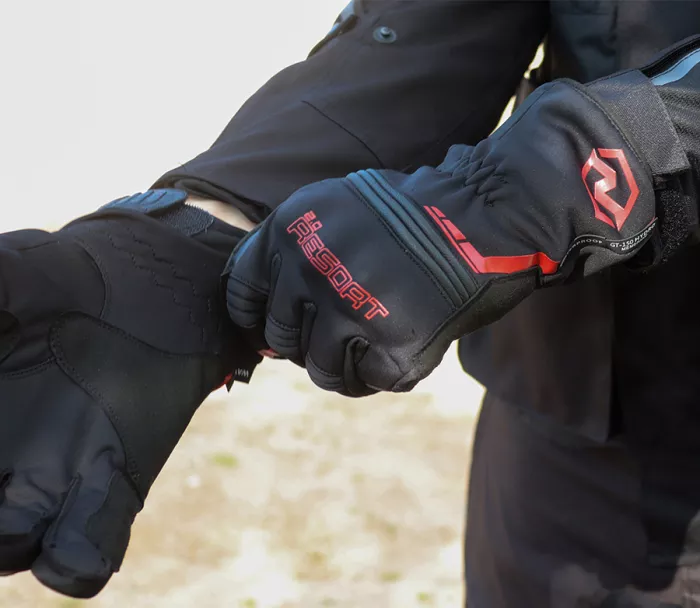 Rukavice na moto Nazran Resort 2.0 WTP black/red