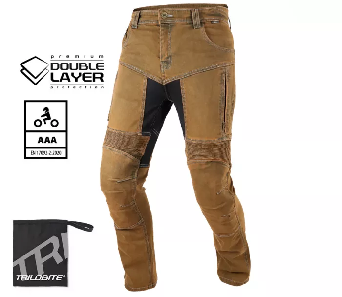 Trilobite Parado doublelayer AAA slim fit men jeans rusty brown level 2 (Prodloužené)