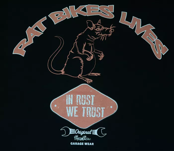 Tričko Rusty Pistons RPTSM70 Rat bikes black