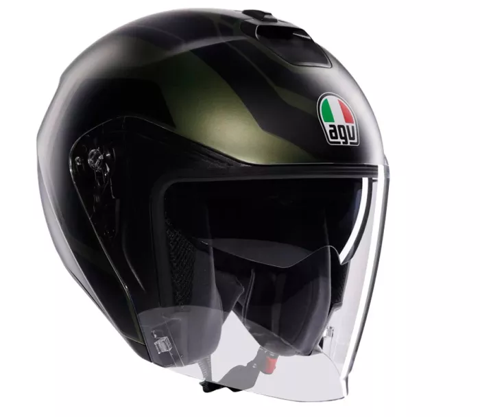 Otevřená helma AGV IRIDES E2206 SAKAI MATT GREEN/BLACK