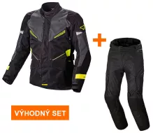 Výhodný set: Bunda Macna Sonar night eye/neon/yellow pánská + Kalhoty Forge black pánské