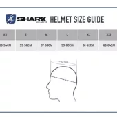Helma na moto Shark HE4904E KMA SKWAL 2 BLANK MAT WHT LED Black Mat