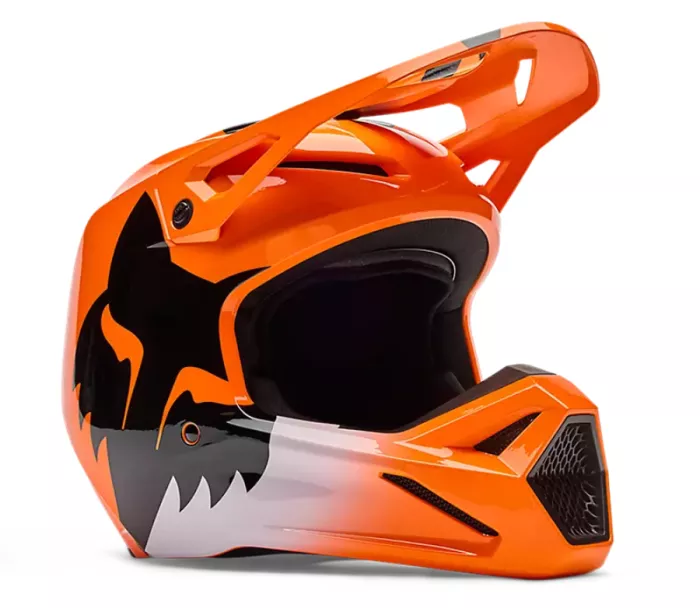 Fox 36387-824 Yth V1 Shield Helmet, Fluorescent Orange vel. YS