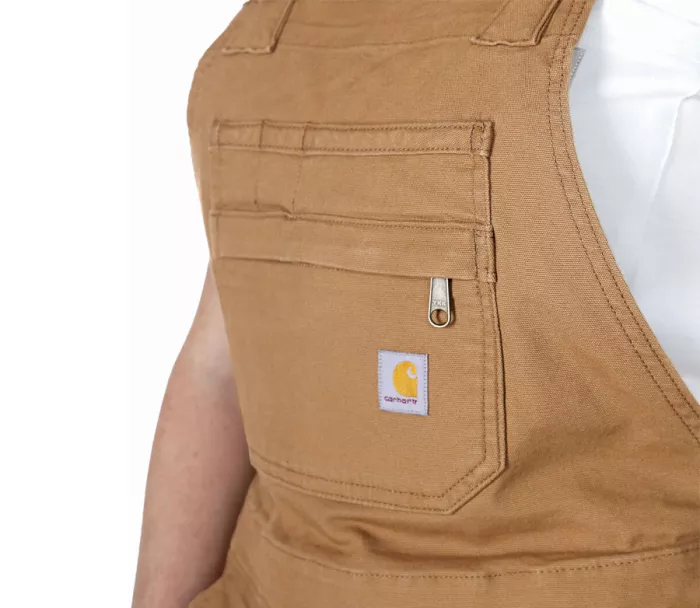 CARHARTT RELAXED FIT CANVAS FEMALE SHORTALL BROWN vel. M
