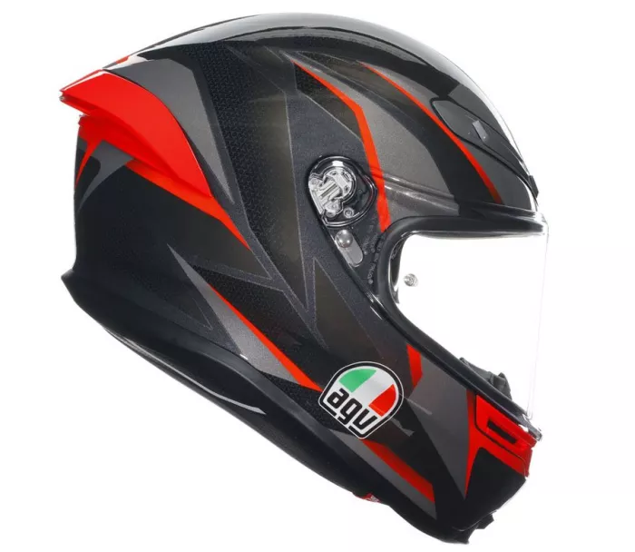 AGV K6S SLASHCUT BLACK/GREY/RED vel. L