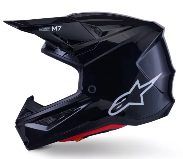Alpinestars SM7 Solid black glossy helmet vel. XL