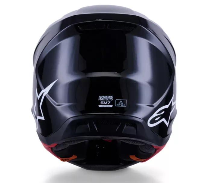Alpinestars SM7 Solid black glossy helmet vel. XL