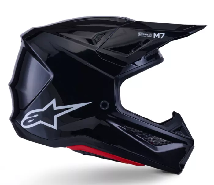 Alpinestars SM7 Solid black glossy helmet vel. XL