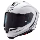 Závodní helma Alpinestars Supertech R10 Solid white glossy/black matt