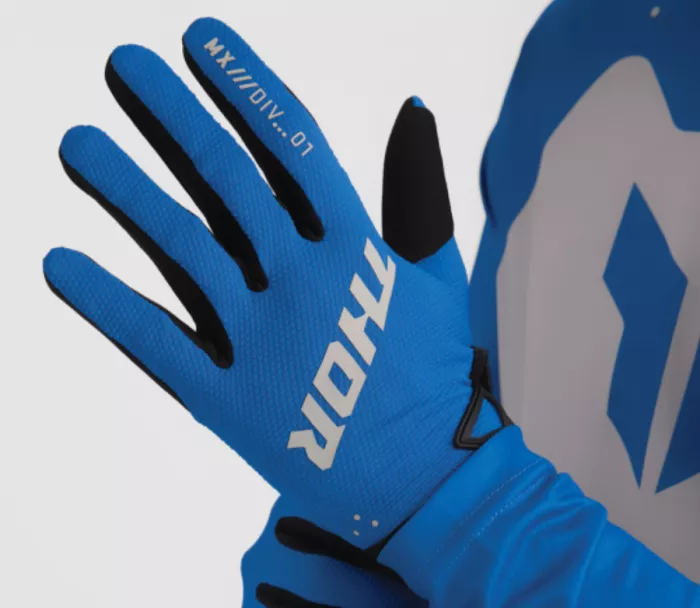 Motokrosové rukavice Thor Ridemode Static blue