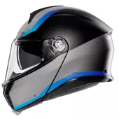 AGV TOURMODULAR E2206 MPLK STRAY BLACK/GREY/BLUE vel. S