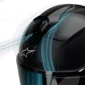 Závodní helma Alpinestars Supertech R10 Team black/carbon red/white glossy