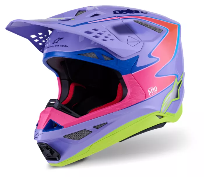 Alpinestars Superetch M10 Jett Lawrence R01 purple/pink/yellow glossy helmet vel. L