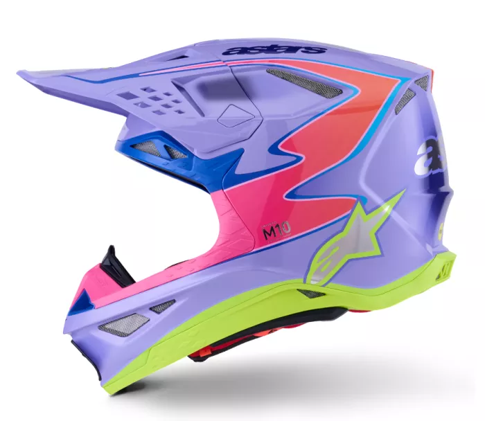 Alpinestars Superetch M10 Jett Lawrence R01 purple/pink/yellow glossy helmet vel. L