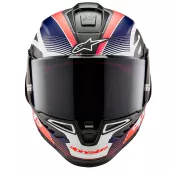 Integrální helma Alpinestars Supertech R10 Team black/carbon red fluo/dark blue matt