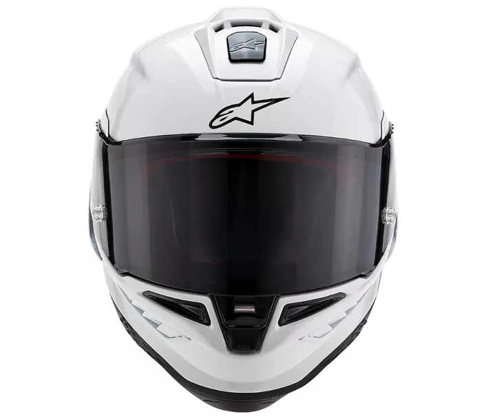 Závodní helma Alpinestars Supertech R10 Solid white glossy/black matt