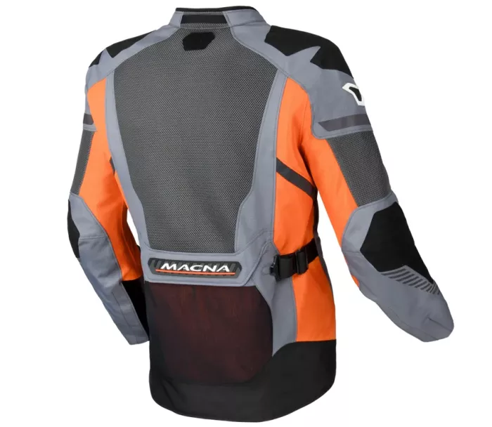 Pánská bunda na moto Macna Synchrone Night Eye grey/orange/black