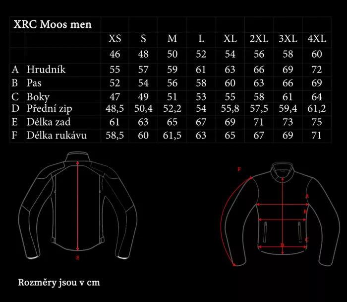 Kožená bunda na motorku XRC Moos blk/red/white