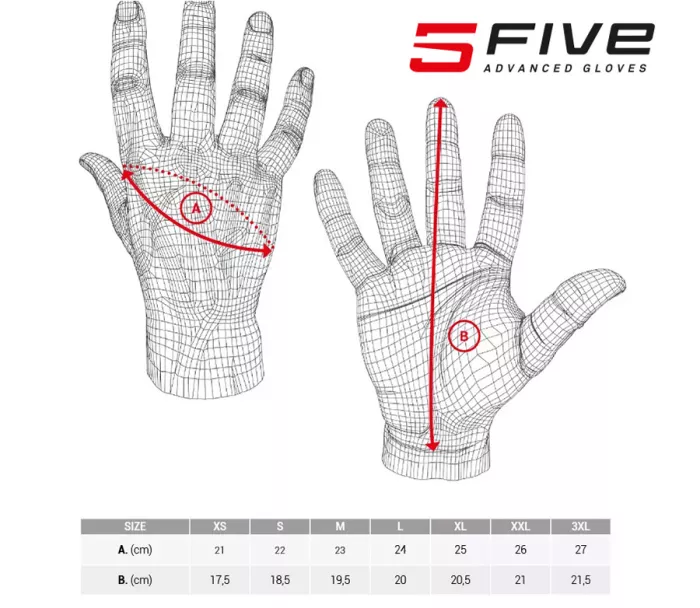 Motocyklové rukavice Five RFX2 Evo black/white