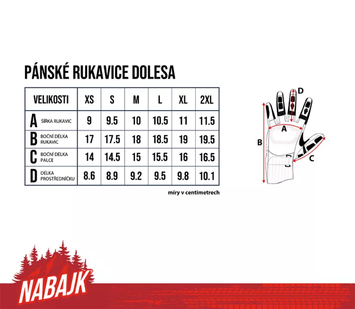 Pánské rukavice Nabajk Dolesa black