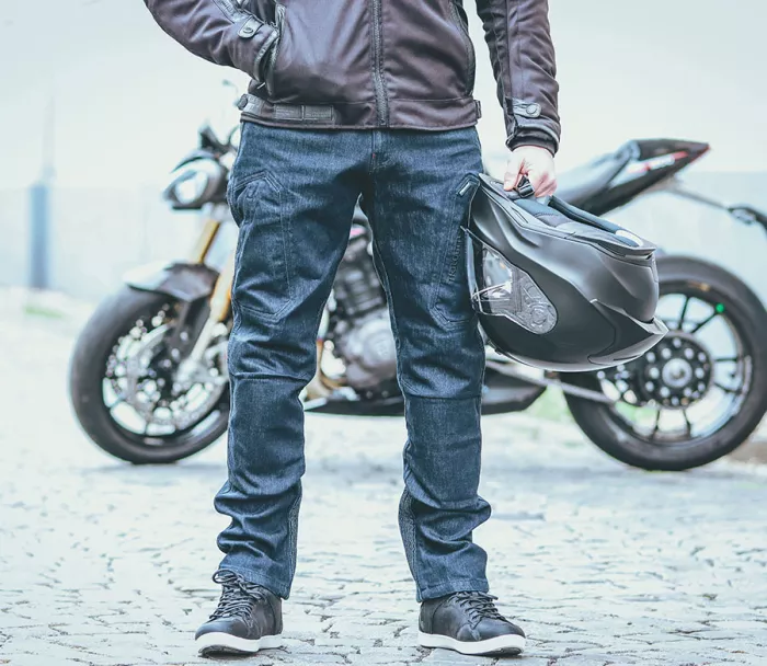 Moto džíny Trilobite Tactical men dark blue jeans