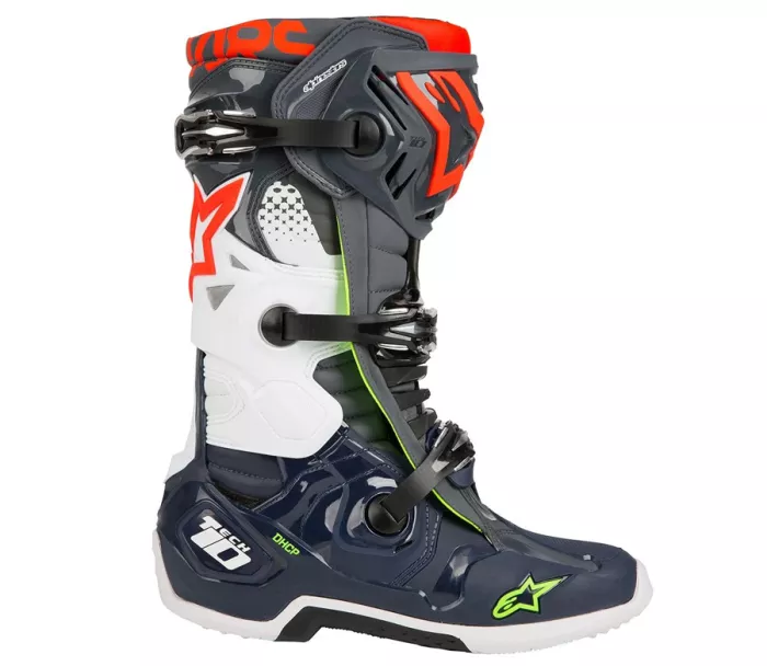 Motokrosové boty Alpinestars Tech 10 gray/blue/red 2021