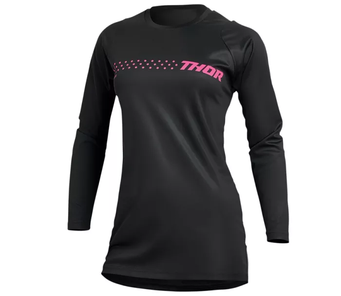 Dámský dres Thor Sector Minimal black/fluo pink