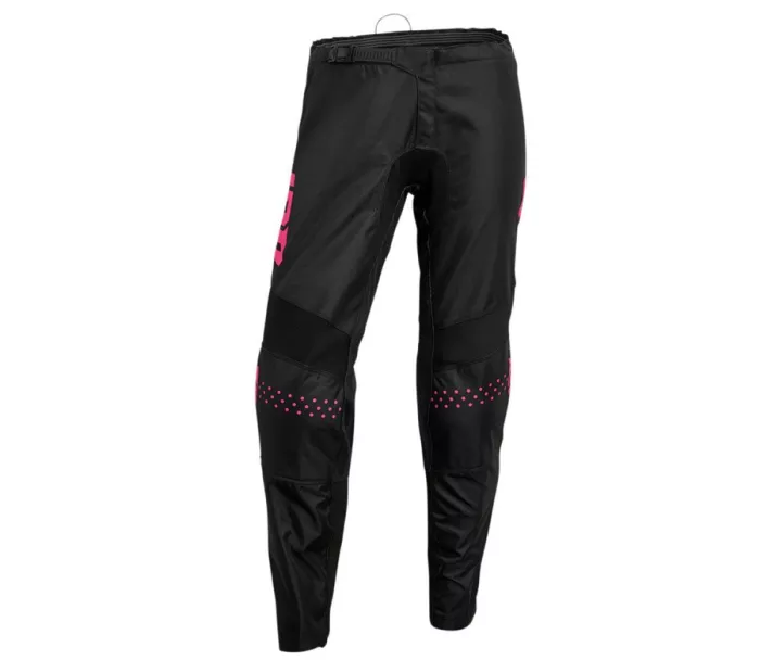 Kalhoty na motokros dámské Thor Sector Minimal black/flo pink