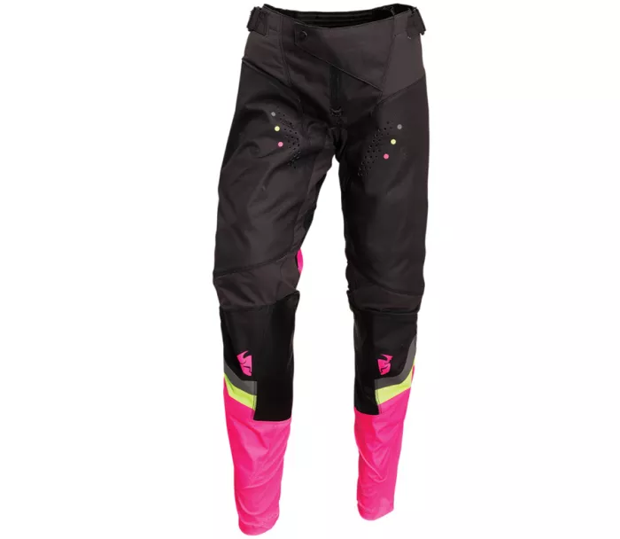 Dámské motokrosové - enduro kalhoty THOR PULSE RACEWEAR REV CHARCOAL/FLUO PINK