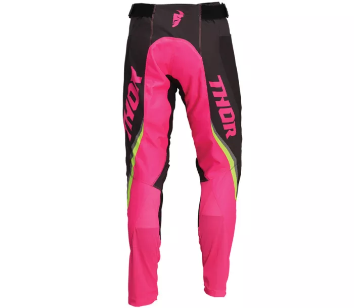 Dámské motokrosové - enduro kalhoty THOR PULSE RACEWEAR REV CHARCOAL/FLUO PINK