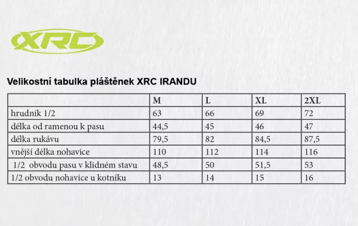 Pláštěnka XRC 21103 Irandu black/yellow fluo