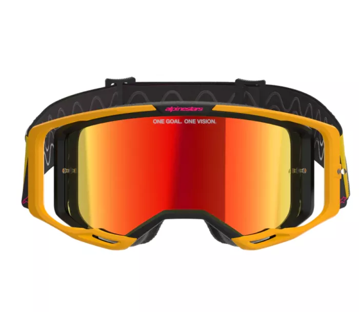Motokrosové brýle Alpinestars Vision 8 Corp yellow pink/mirror red