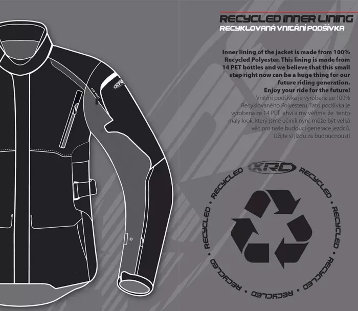 Dámská bunda na moto XRC Winkle 2.0 WTP adventure black/grey/blue/red