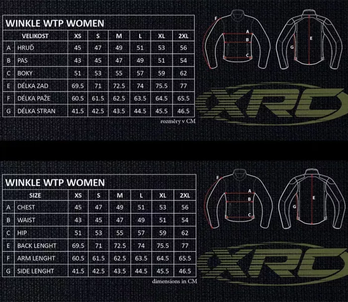 Dámská bunda na moto XRC Winkle 2.0 WTP ladies adventure jacket black vel.XS