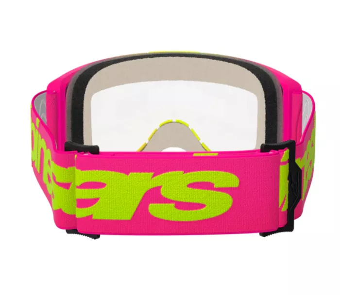 Brýle na motokros Alpinestars Vision 5 Wordmark pink/fluo yellow/clear