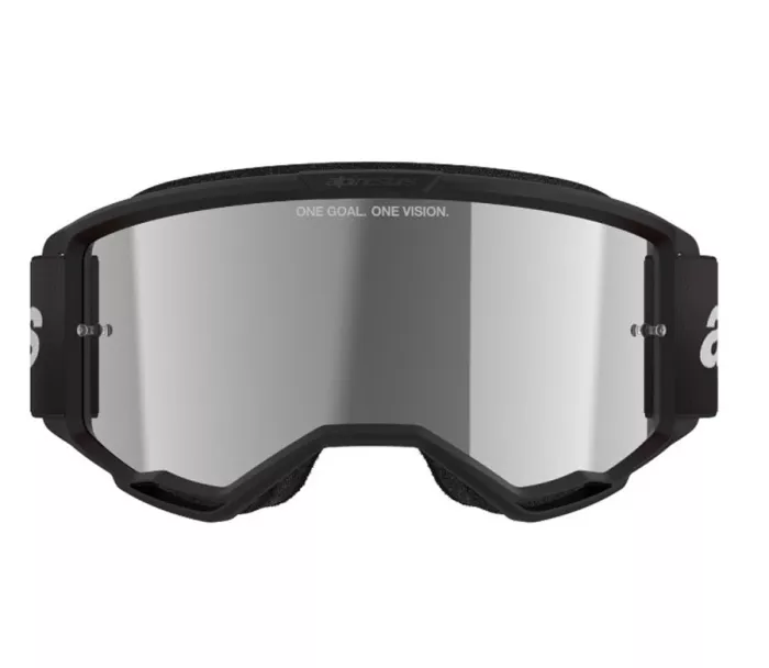 Motokrosové brýle Alpinestars Vision 3 Wordmark black/mirror silver