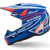 Dětská helma Alpinestars SM3 Wurx blue/red/white/black glossy