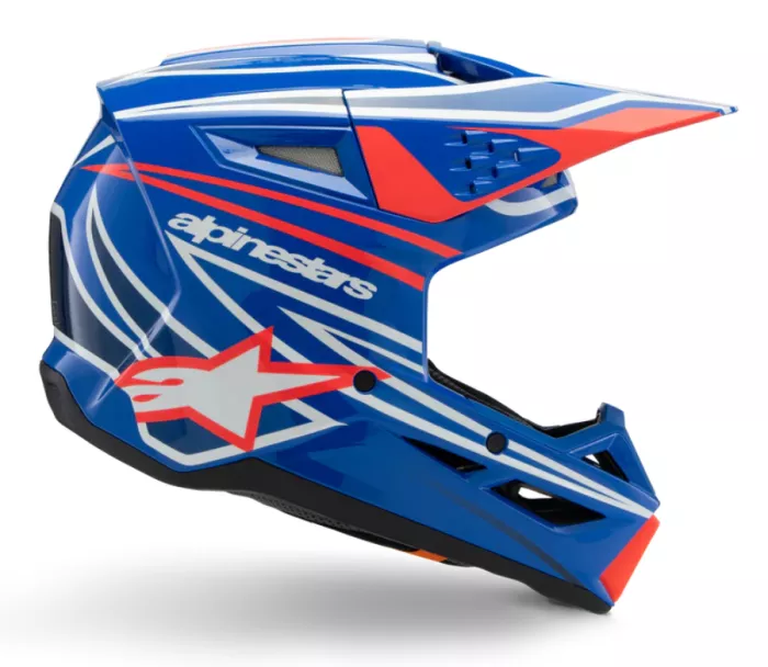 Dětská helma Alpinestars SM3 Wurx blue/red/white/black glossy