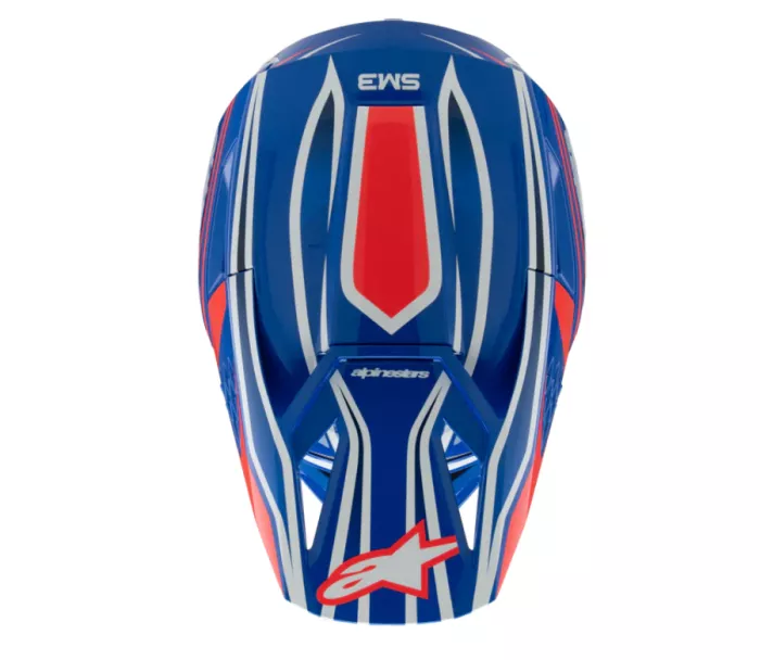 Dětská helma Alpinestars SM3 Wurx blue/red/white/black glossy