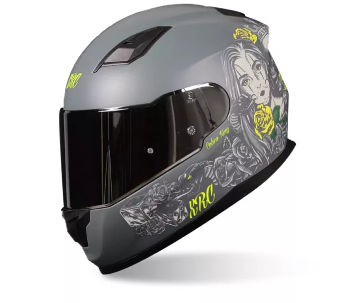 Helma na moto XRC Cobra king matt grey/fluo