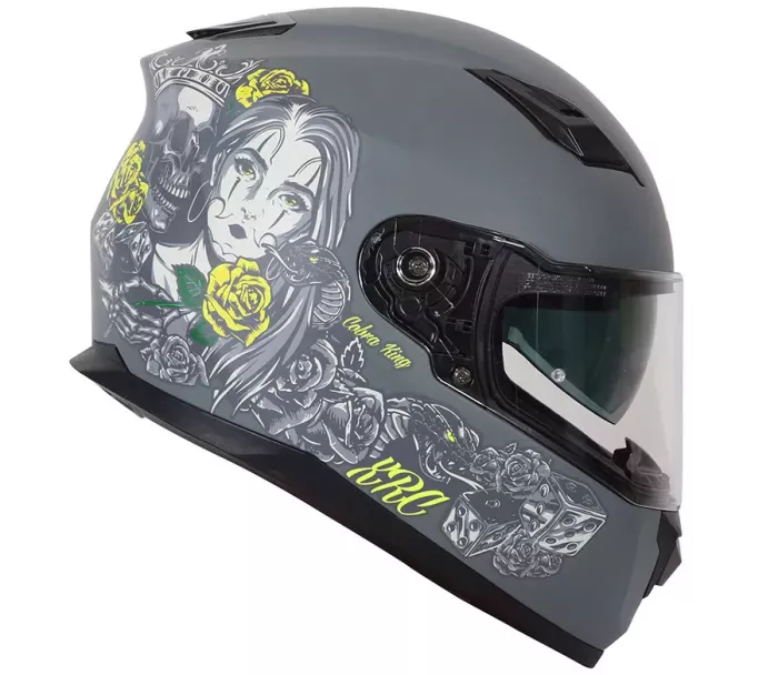 Helma na moto XRC Cobra king matt grey/fluo