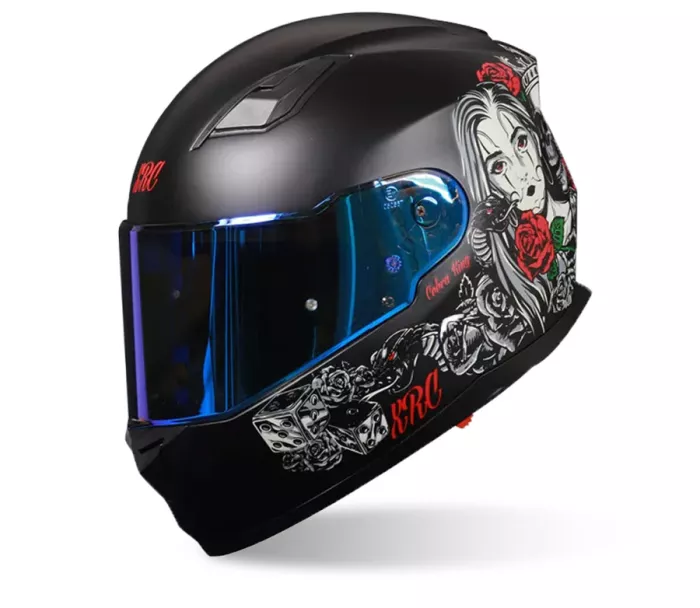 Helma na moto XRC Cobra king matt black/red