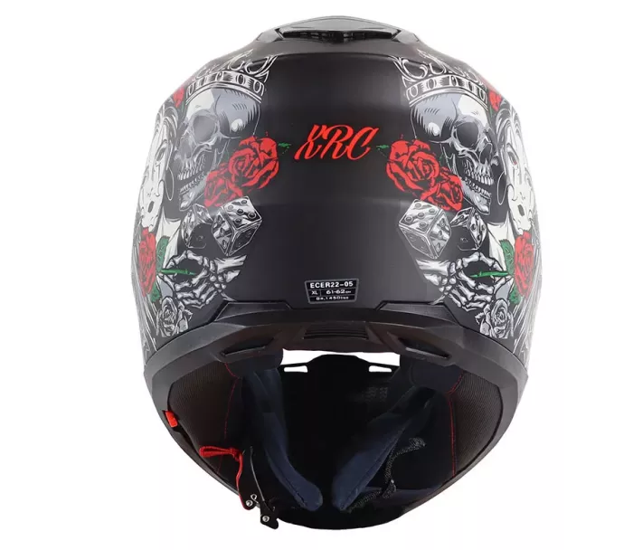 Helma na moto XRC Cobra king matt black/red