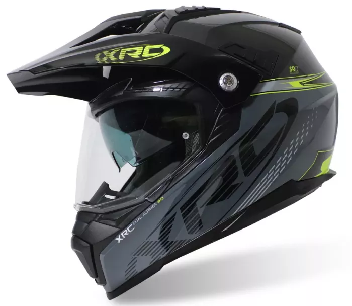 Helma na moto XRC Dual Alpiner 3.0 dark grey/black/fluo