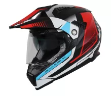 Helma na motocykl XRC Dual Alpiner 2.0 matt black/red/blue
