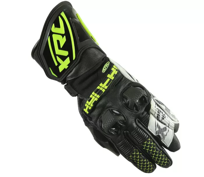 Rukavice na moto XRC HADERG RACE BLK/WHT/FLUO