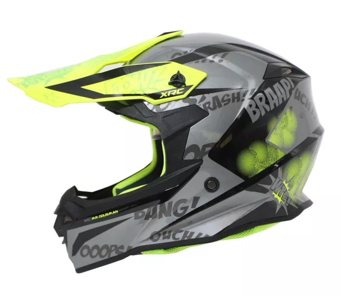 Helma na motokros XRC Dousman grey/yellow fluo