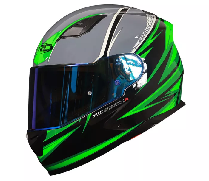 Helma na moto XRC Merchi R black/green/grey